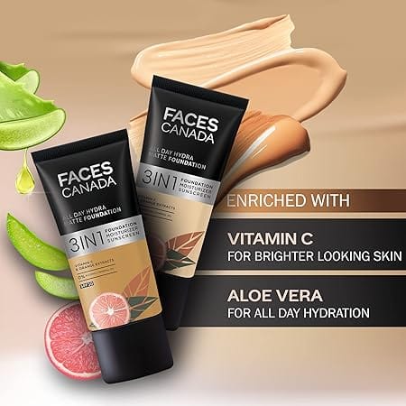Faces - All Day Hydra Matte Foundation|3-In-1 Foundation+Moisturizer Cream+Spf 30