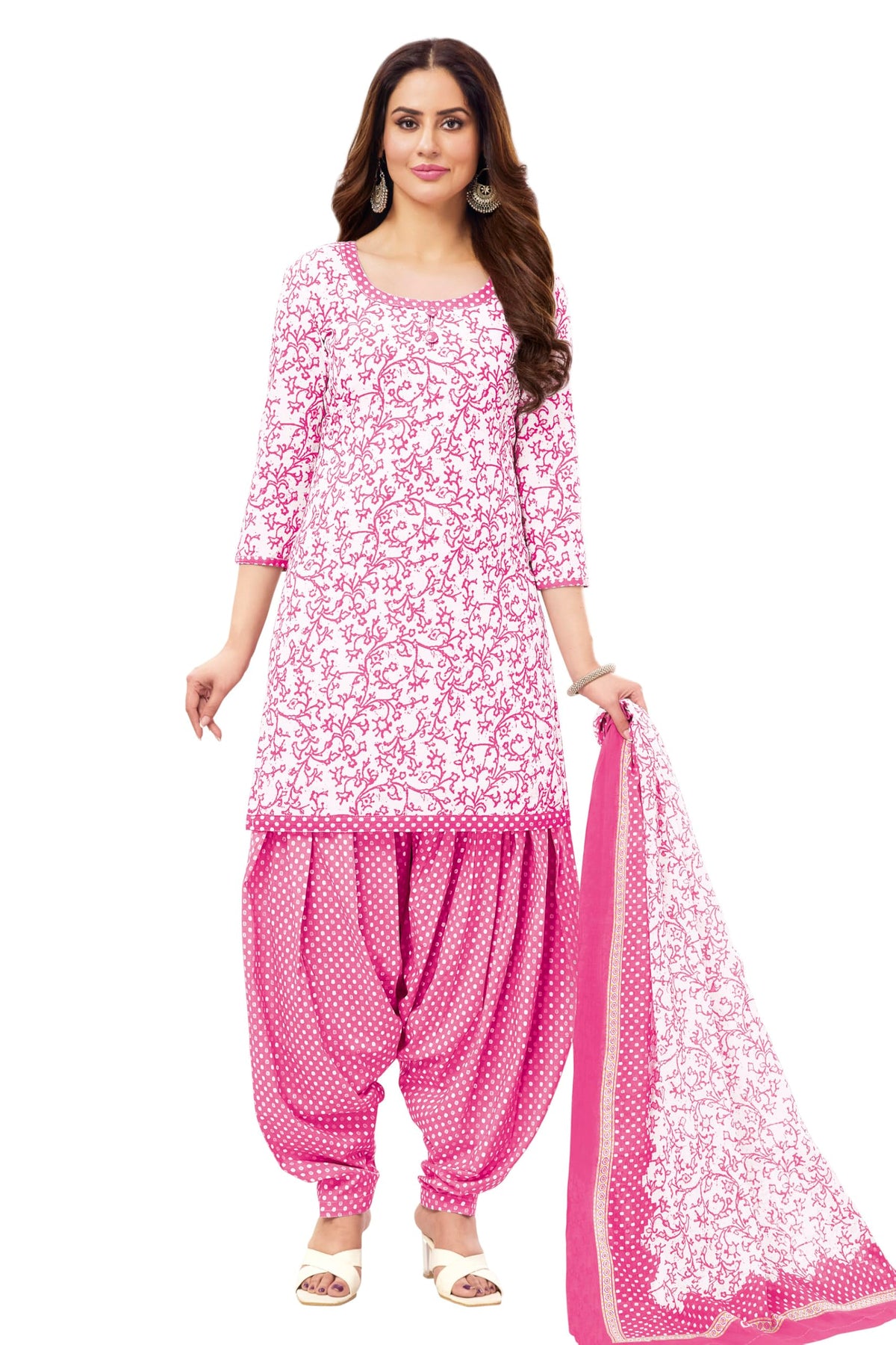 Miraan Cotton Printed Readymade Salwar Suit For Women (MIRAANSANRAN2163) 3XL
