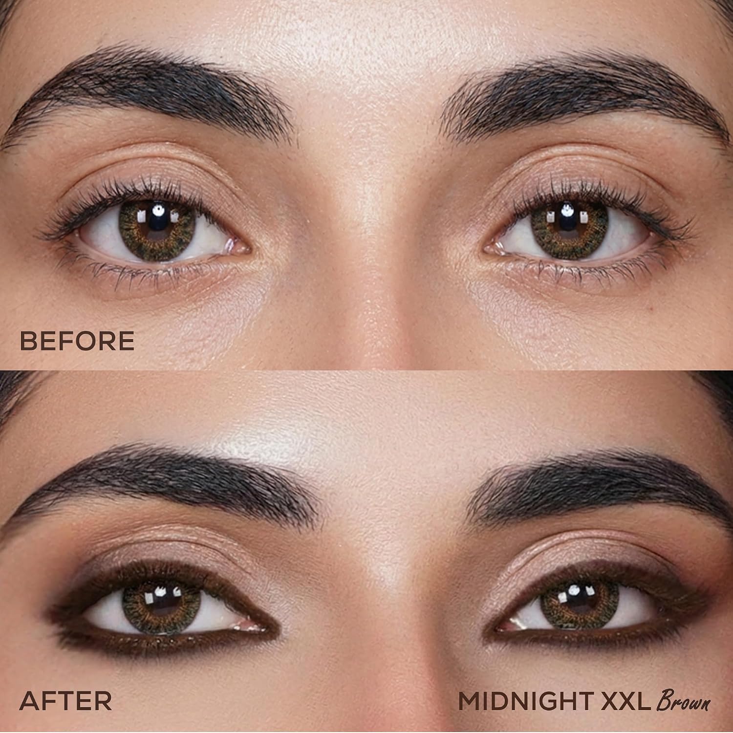 RENEE Midnight XXL Kajal | Brown Kohl Pencil with Built-in Sharpener | Waterproof, Smudge-proof, 24Hr Long-Lasting | Ultra-Rich Pigment, Smooth Glide | 1.5g