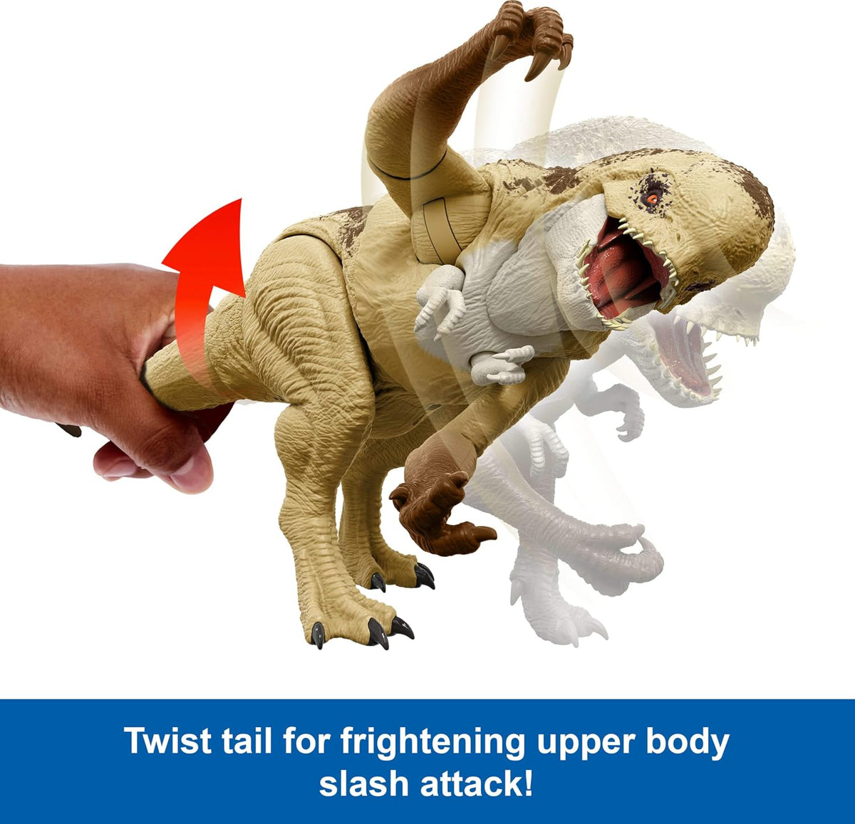 Mattel Jurassic World Rebirth Distortus Rex Rumble N Rampage Figure Realistic