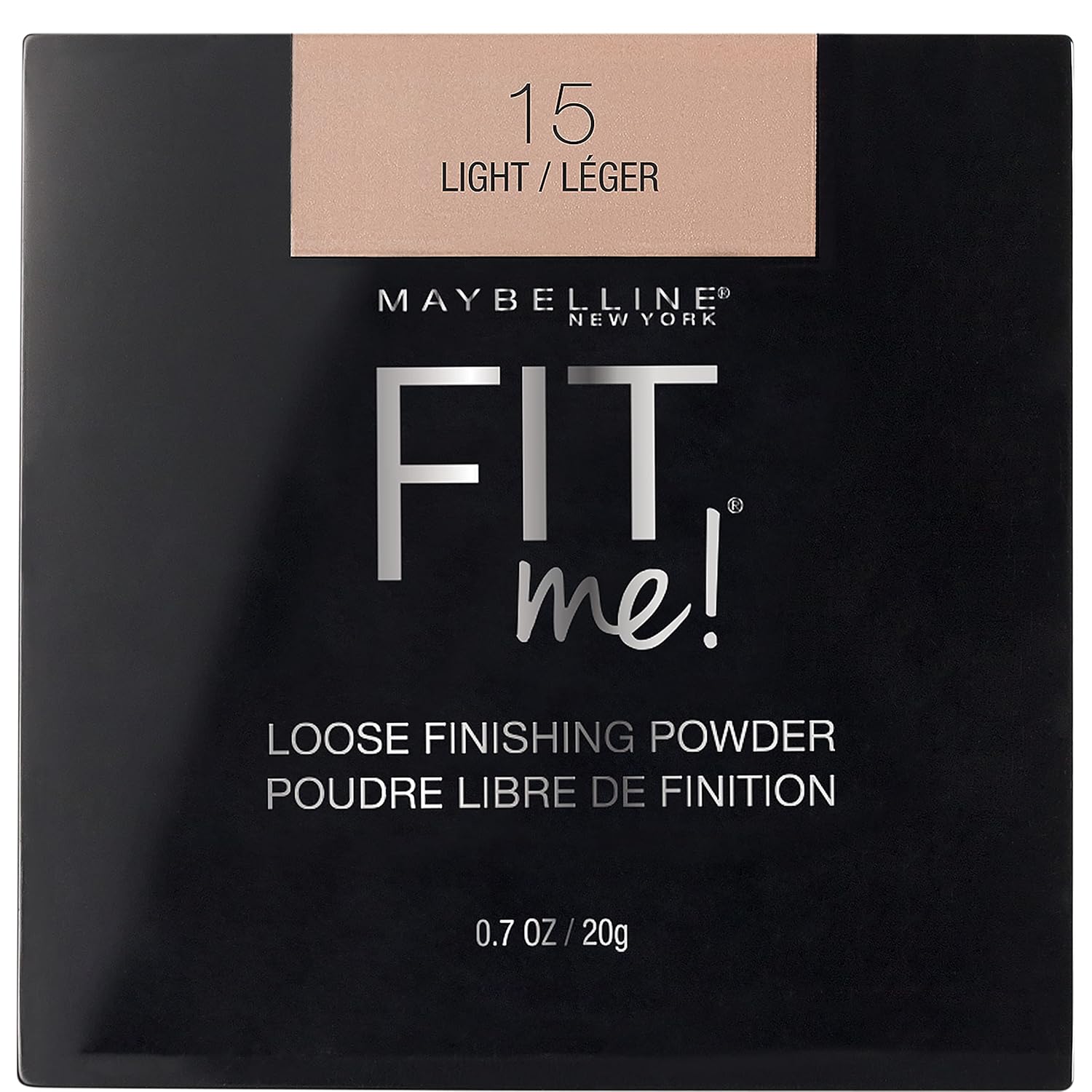 Maybelline New York Fit Me Loose Finishing Powder, Silky and Lightweight, Natural-looking skin, Quick blendable skin-friendly flawless makeup Loose Powder - 15 Light|20 grams