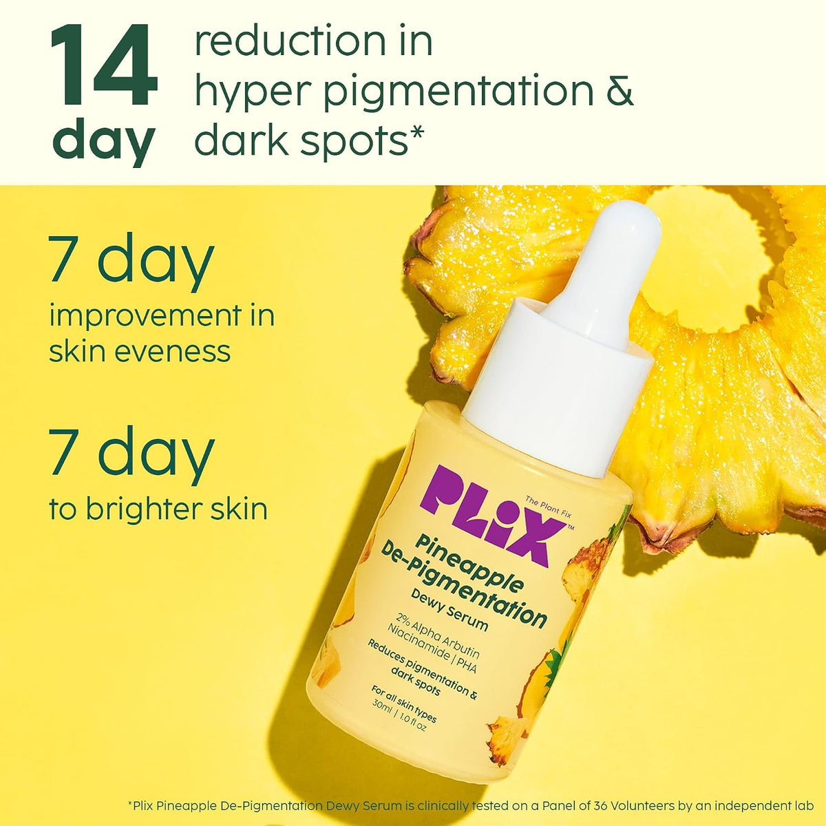 The Plant Fix Plix | Pineapple De-Pigmentation Regime with Pineapple Exfoliation Fruity Toner, Pineapple Juicy Cleanser, Pineapple Depigmentation Dewy Serum, &