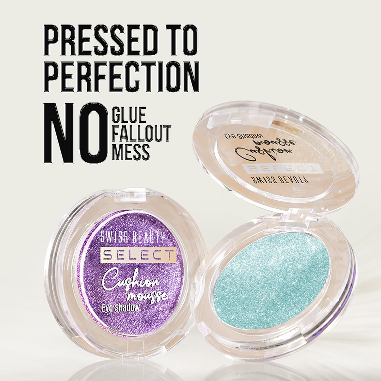 Swiss Beauty Select Cushion Mousse Eyeshadow | Highly Pigmented & Blendable Formula | Long-Lasting Eye Makeup with Vitamin E | Lightweight & Shimmer Finish | Shade- 4. Ultra Lilac, 2g