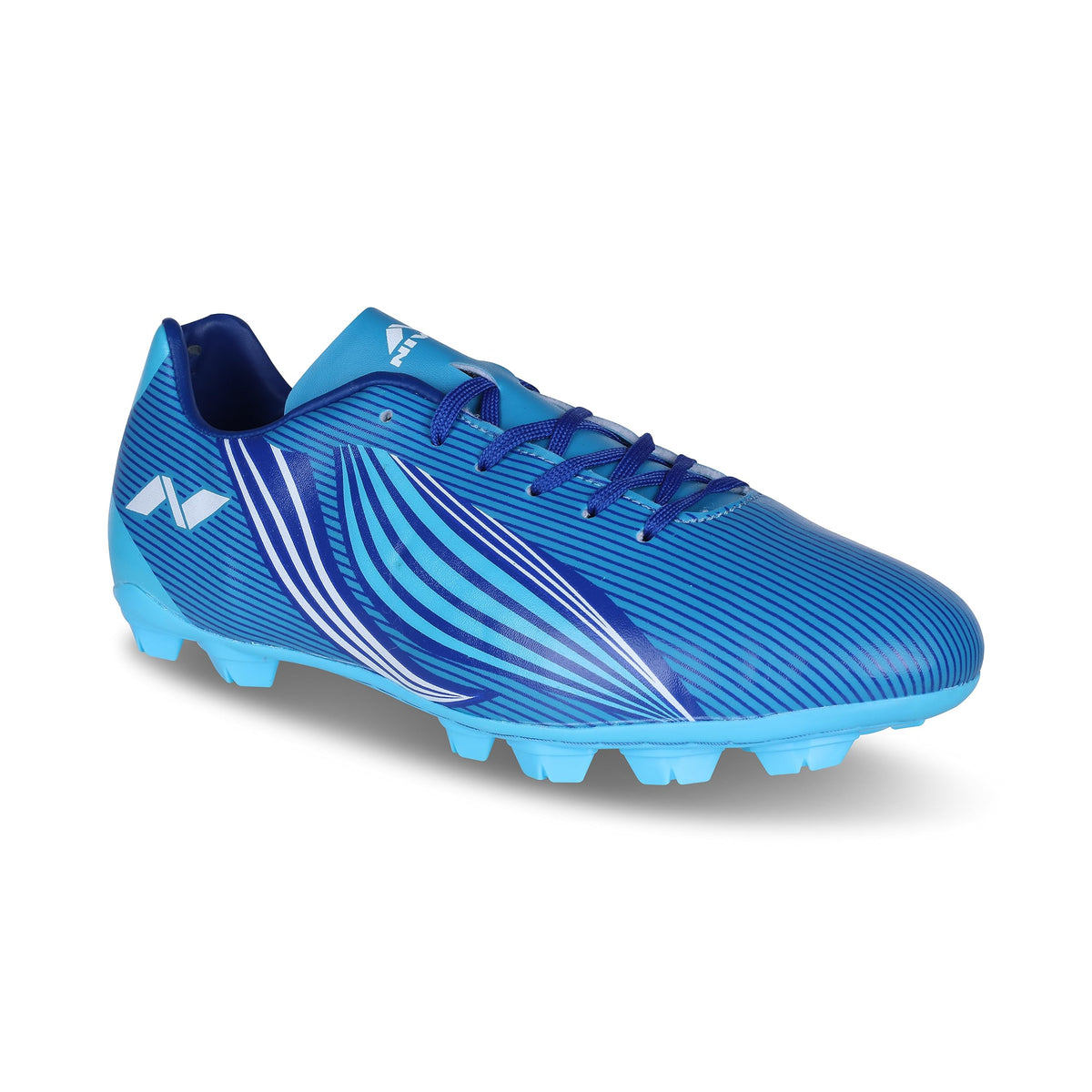Nivia Birsa Football Stud Shoe Foe Men/Sports and Soccer Shoe/Comfortable and Lightweight Sky Blue/Blue 9 UK