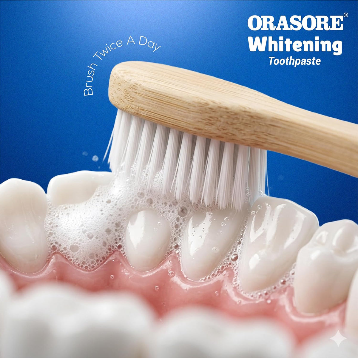Orasore Whitening Toothpaste 50gm with nHAp | Peroxide-Free | Enamel Remineralizer | Natural Extracts to Reduce Sensitivity, Fight Cavities & Remove Gum Disease