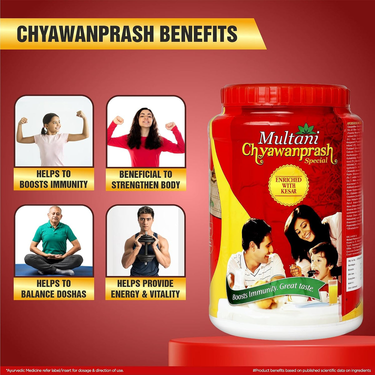 Multani Chyawanprash Special | Ayurvedic Immunity Booster | Enriched With Kesar | 2 kg