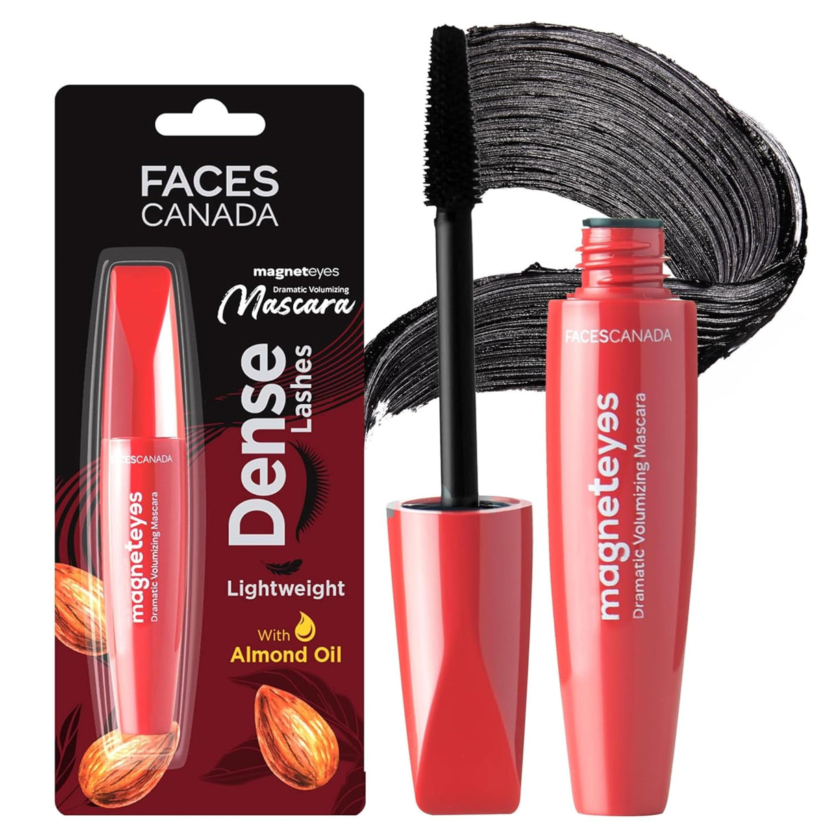 Faces Canada Magneteyes Dramatic Volumizing Mascara Black 9.5 ml (Black) 9.5 ml (Pack of 1)