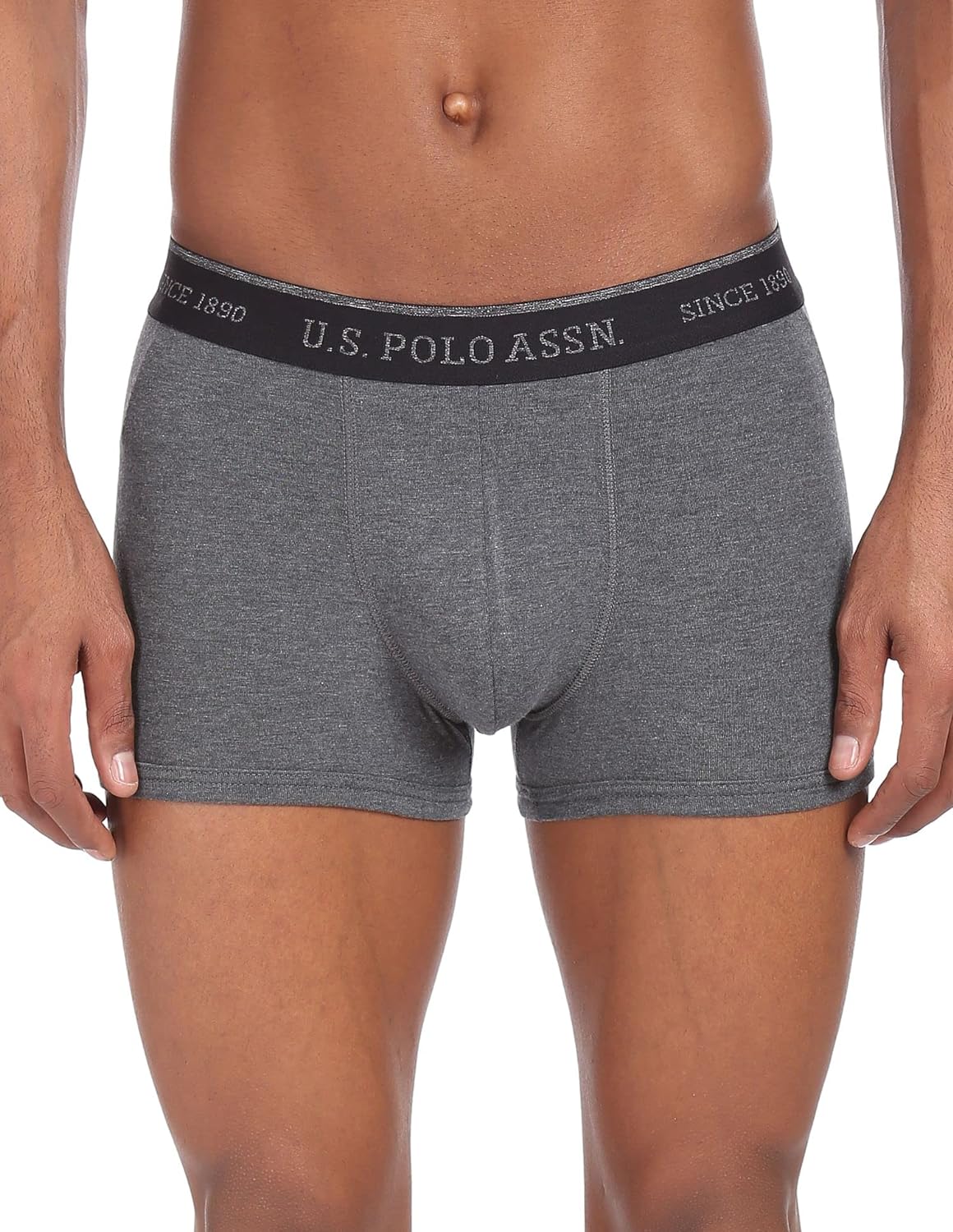 U.S. POLO ASSN. Men Cotton Bamboo Antibacterial I705 Premium Trunks - Pack of 1 S / ANTHRA MEL