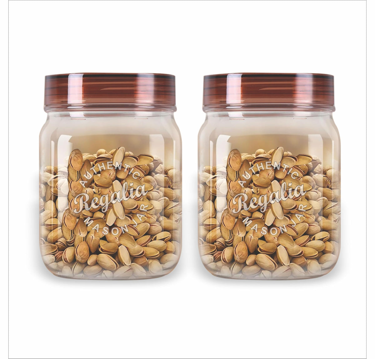 Java Regalia Plastic Storage Jar and Container Set, Airtight & BPA Free Containers for Kitchen Storage, Grocery Kitchen Container Stoarge, Multipurpose Transpar