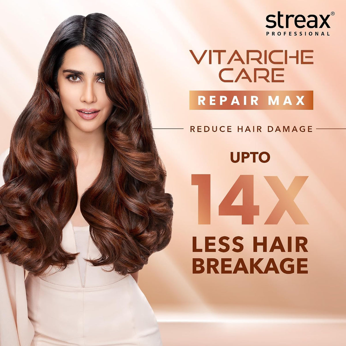 Streax Professional Vitariche Repair Max - Damage Repair Post care Combo Kit (Shampoo + Masque + Serum)