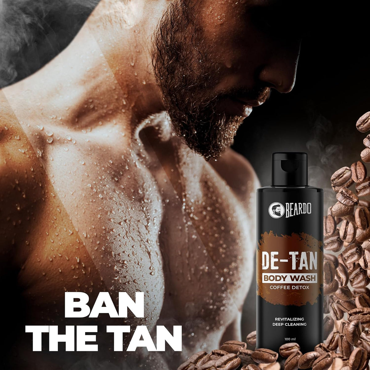 Beardo Ban the Tan Kit | Grooming kit for men | Detan Facewash | Detan Bodywash | Detan Face Scrub | Whisky smoke perfume body spray for men | Rakhi Gift Hamper