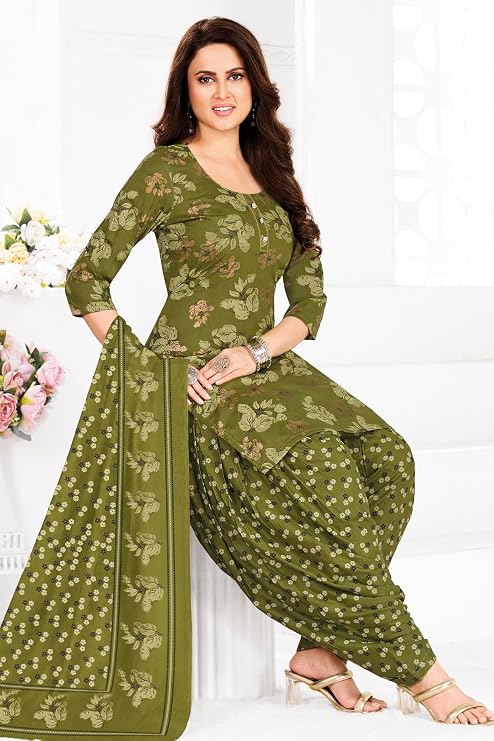Miraan Cotton Printed Readymade Salwar Suit For Women (MIRAANSANRAN2368) M