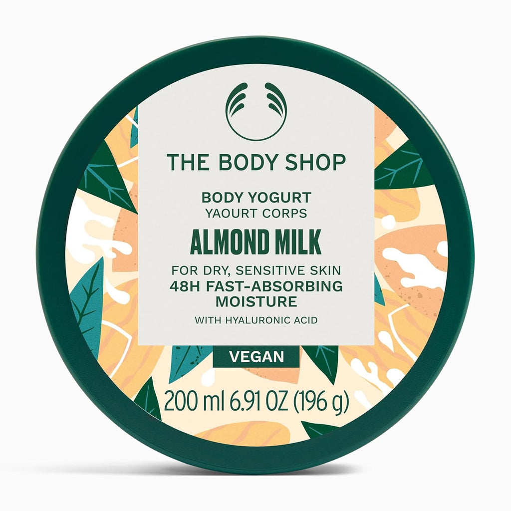 The Body Shop Almond Milk Body Yogurt, 48hr Moisturizer, for Sensitive and Dry Skin, 100% Vegan, 6.98 Fl.Oz