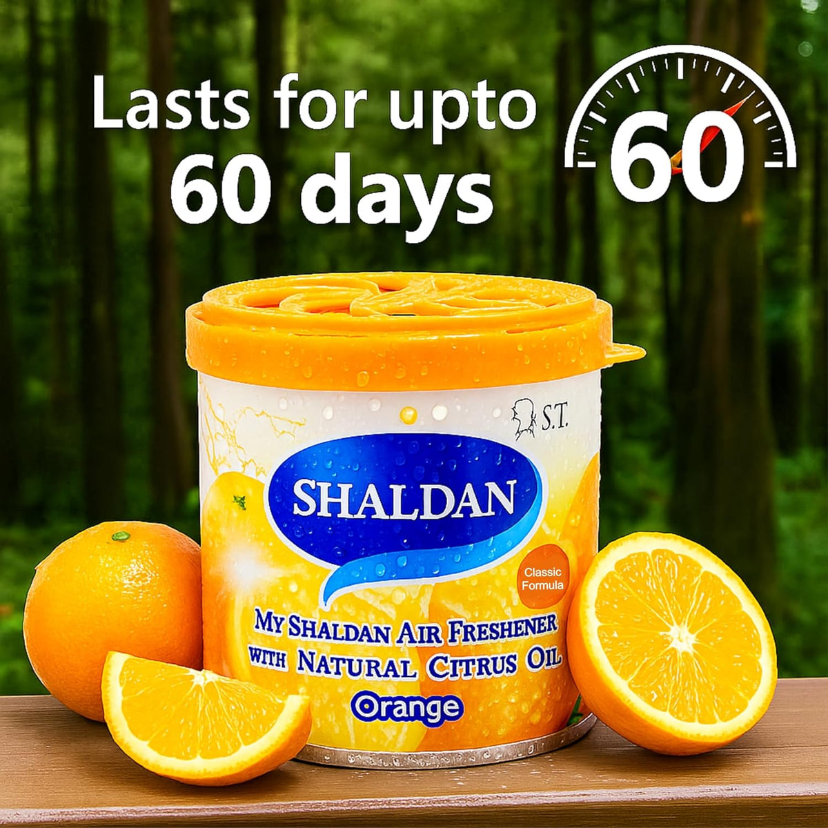 My Shaldan Japan Gel Car Perfume Air Freshener (Orange, 80 g)