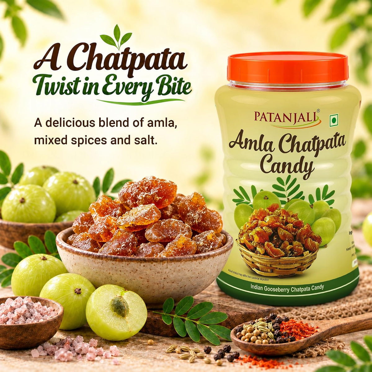 Patanjali Amla Chatpata Candy 500 gram 500 g (Pack of 1)