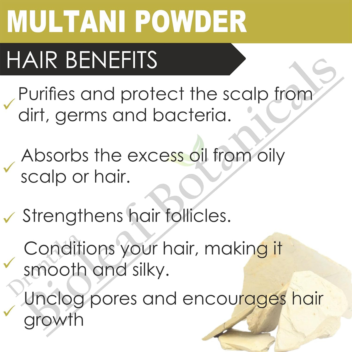 Bioleaf Botanicals Multani Mitti (Fuller’s Earth) | 100% Pure & Natural | For Deep Cleansing, Oil Control & Glowing Skin | Ideal for Face Packs & Acne Care | Ch