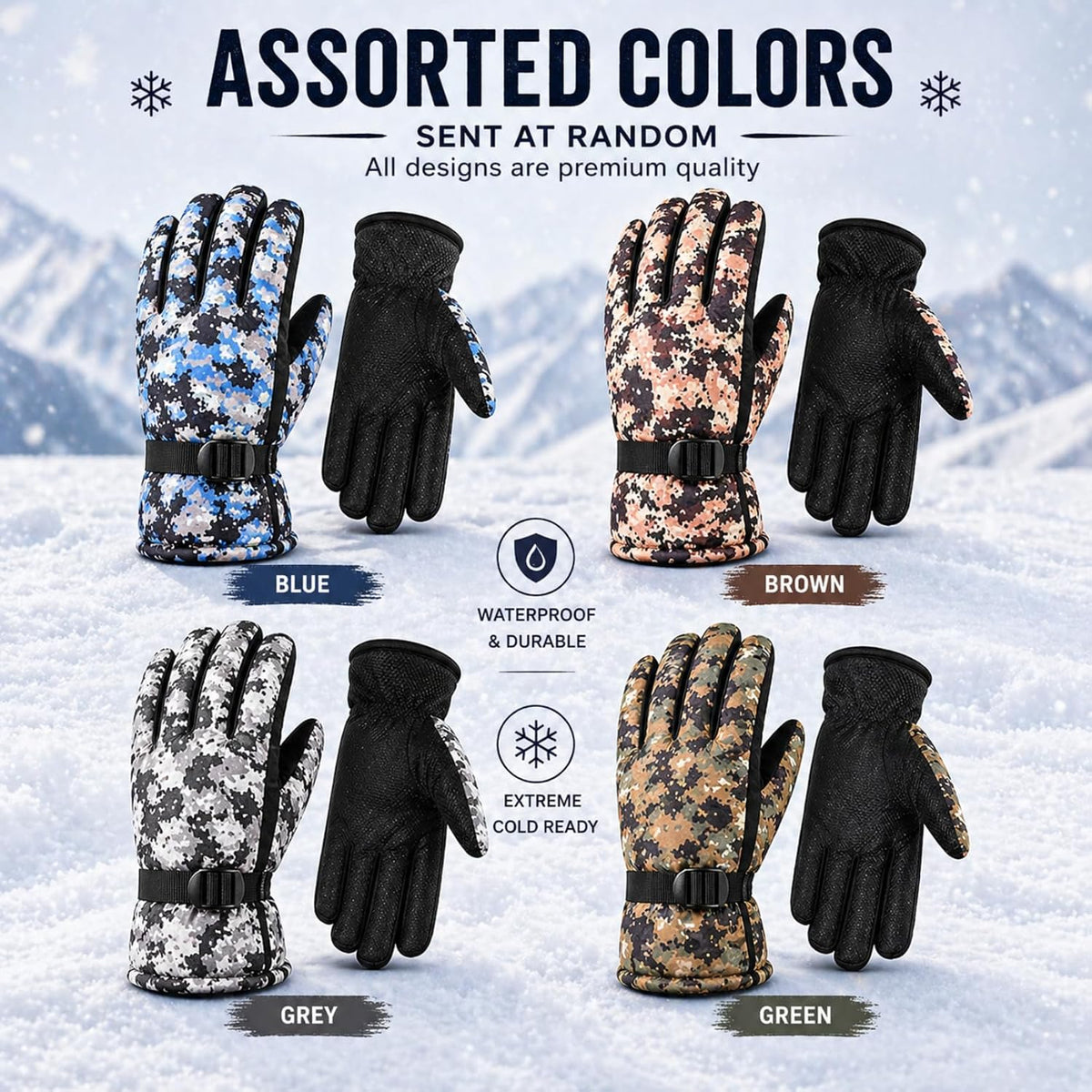 AutokraftZ Winter Woolen Hand Gloves for Men & Women | Thermal Warm for Cold Weather Bike Riding Outdoor wear Travel | Sports Use | Soft Comfortable | Stylish W