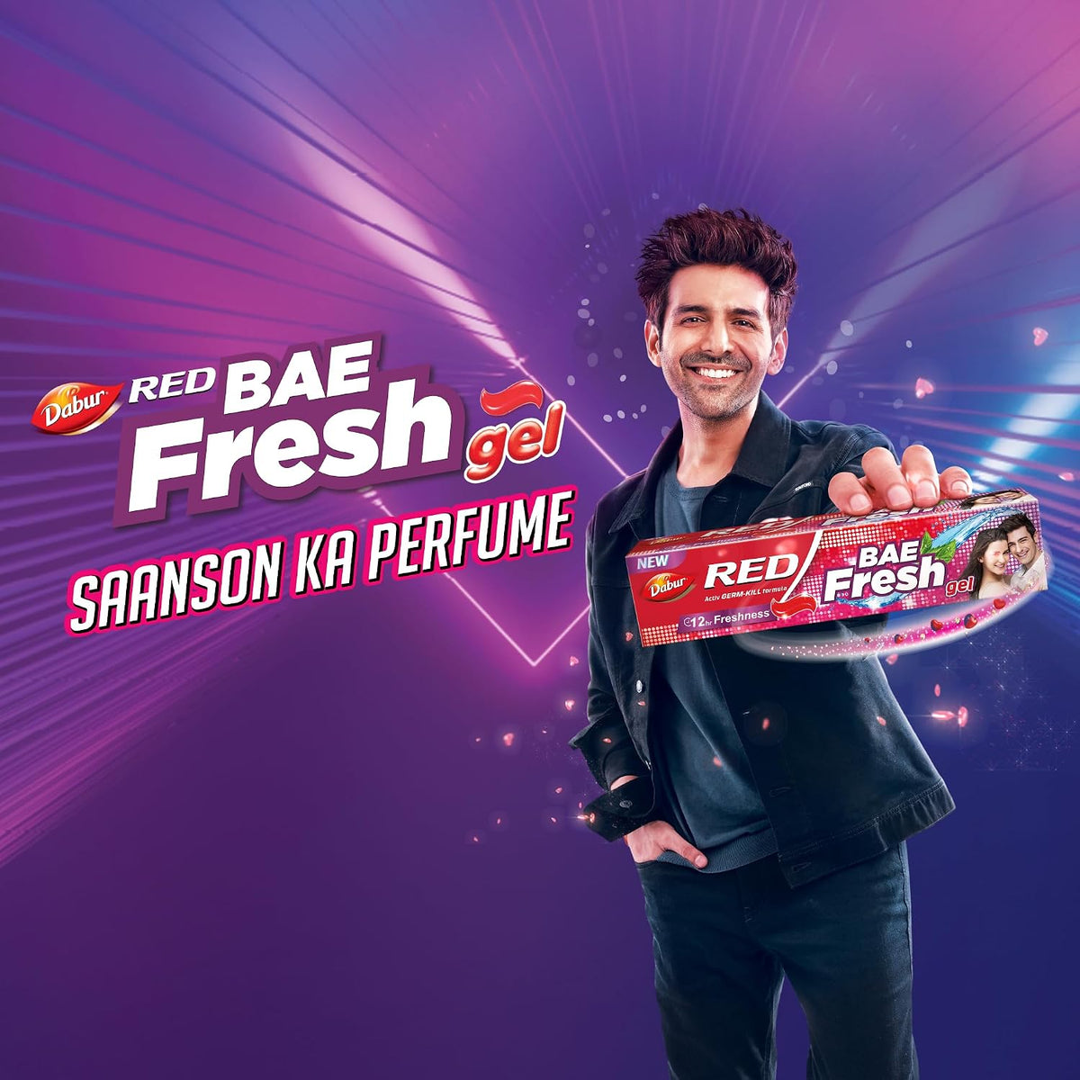 Dabur Red Bae Fresh Gel - 600gm (300gm*2) | Fights Bad Breath, Cavity Germs and Plaque | 12hr Freshness | Activ Germ-Kill formula 600 g (Pack of 1)