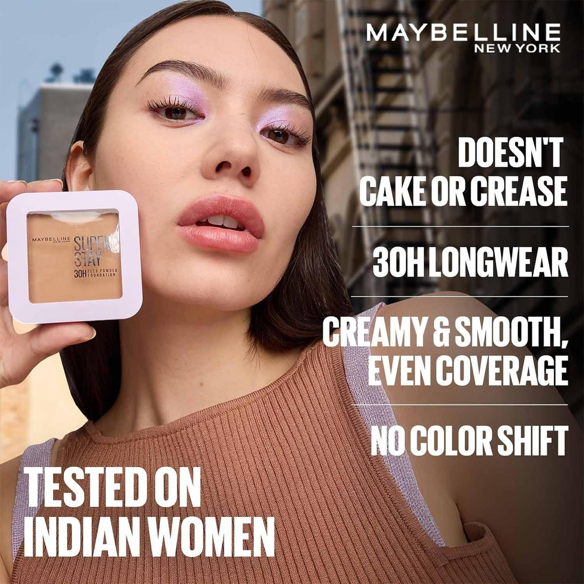Maybelline New York Super Stay Flex Powder Foundation, 128 128 9 g (Pack of 1)