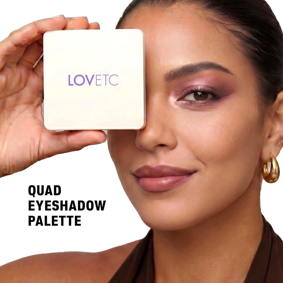 LOVETC Satin Edit 4-in-1 Eyeshadow Palette, Velvet Lights, 12-Hr Makeup Velvet Lights​