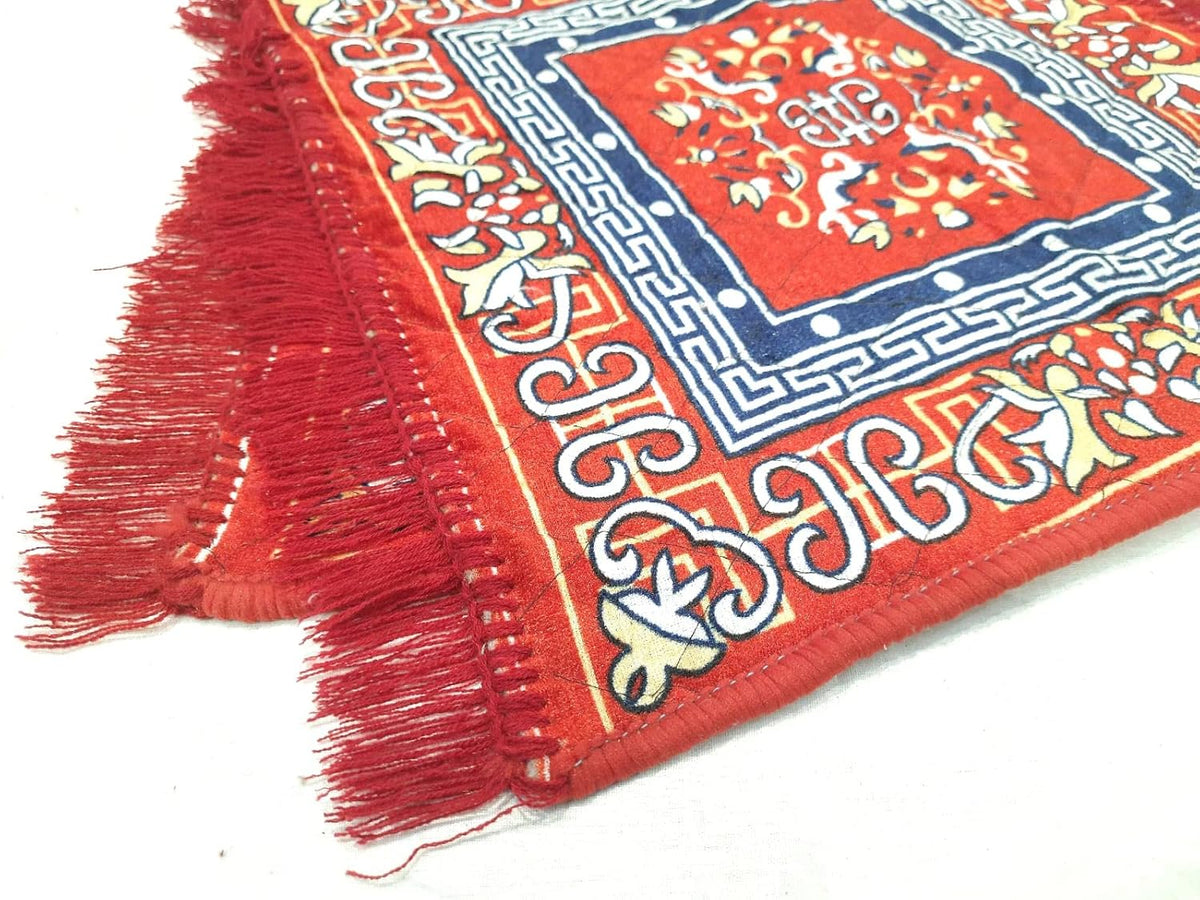 Rug Velvet Pooja Asan for Sitting (4 Combo Pack) Asan for Pooja | aasan for mandir | Pooja Mat | Asan for Puja Meditation Sitting, size-60x60cm