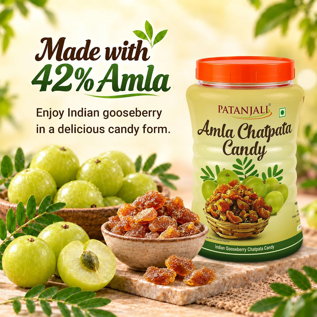 Patanjali Amla Chatpata Candy 500 gram 500 g (Pack of 1)