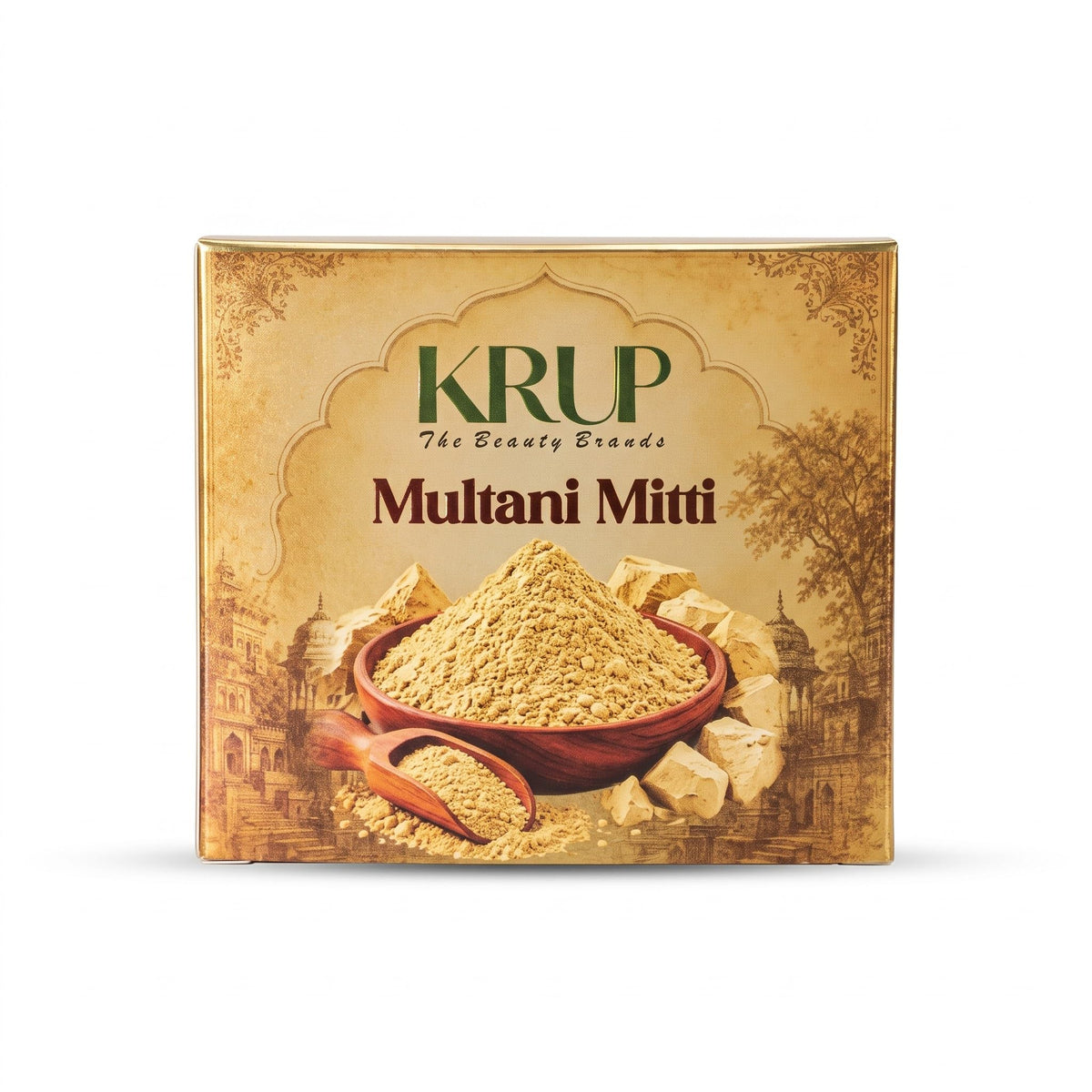 KRUP Multani Mitti Powder 200g | Pure Fuller’s Earth Face Pack for Oily Skin | Natural Clay Face Mask for Deep Cleansing, Oil Control & Fresh Looking Skin | Her