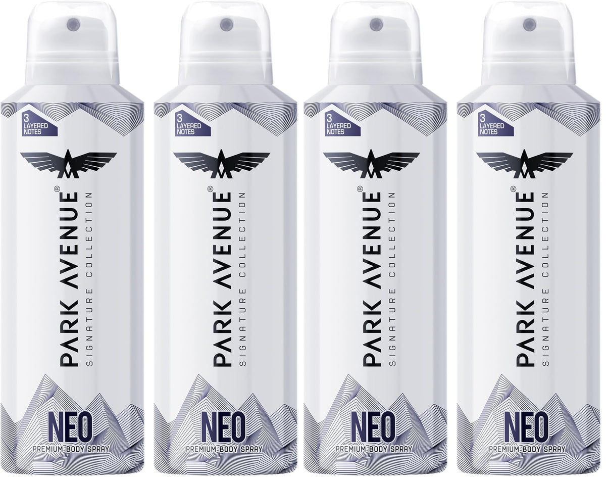Park Avenue Men Neo Signature Collection | Deodorant Spray | Fresh Long-Lasting Aroma | 150Ml Each (Pack Of 4) Pack of 2 Body Spray