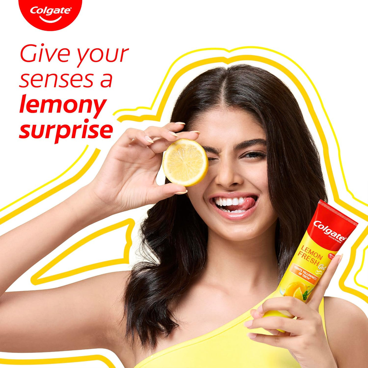 Colgate Lemon Fresh Gel Toothpaste | Tooth Paste Fights Yellowness of Teeth | Colgate Paste Toothpaste with New Fresh Flavor (240gm) Toothpaste 240g (120g x 2)