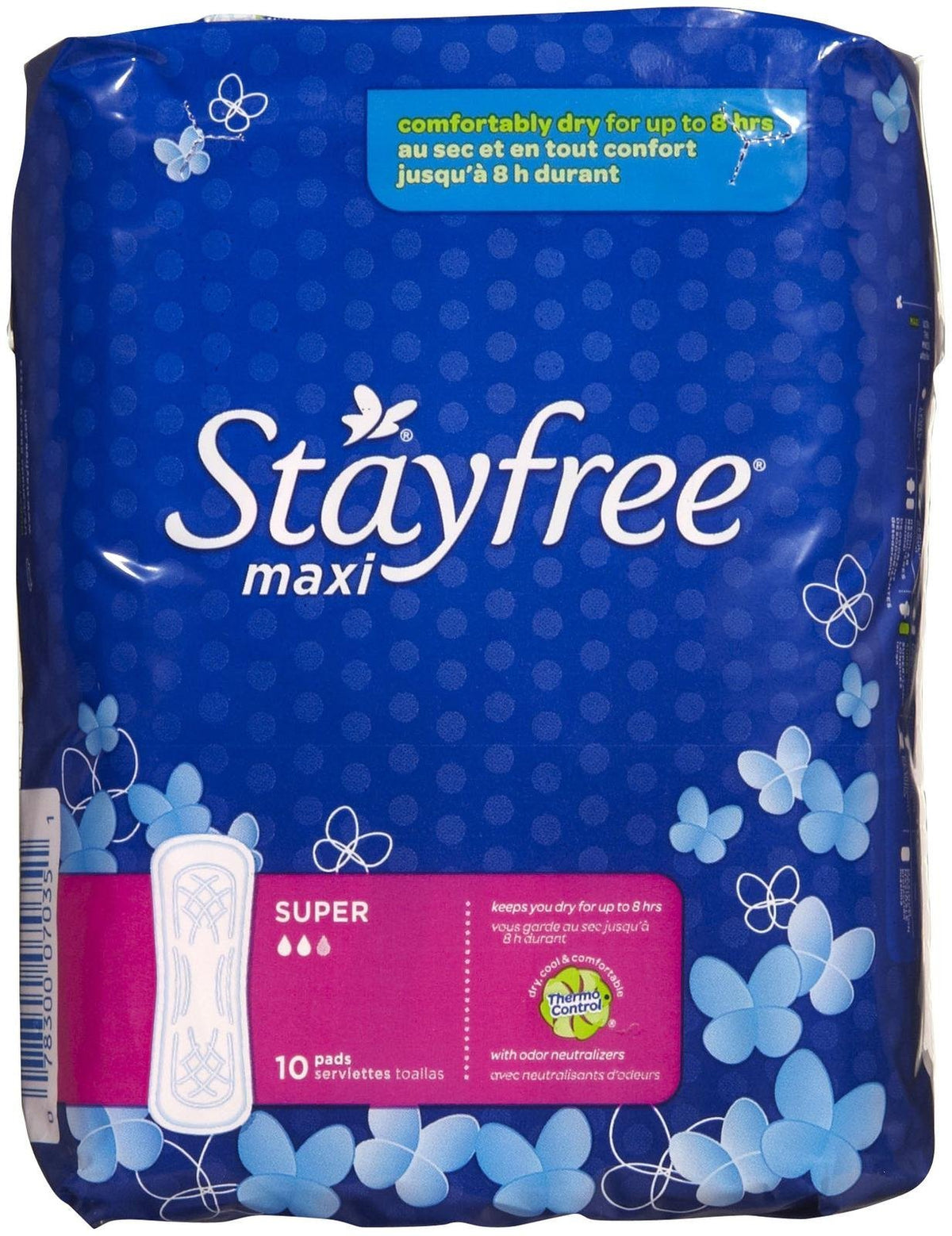 Stayfree Maxi Pads Super - 10 ct