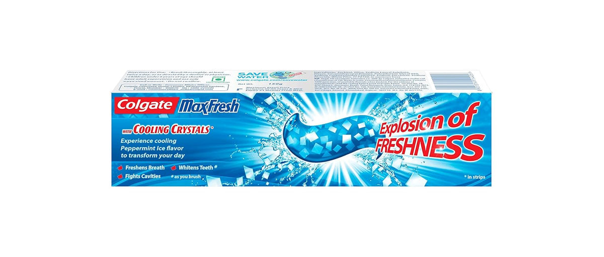 Colgate Freshness Max Fresh Toothpaste - 150 G (Buy 3 Get 1 Free, Peppermint Ice) 150g, Peppermint Ice, combo buy 3 get 1 free Toothpaste