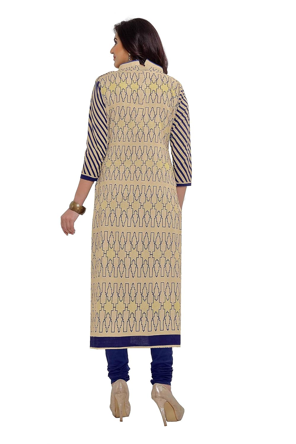 Miraan Cotton Printed Readymade Salwar Suit For Women(MIRAANBAND1606, Grey)