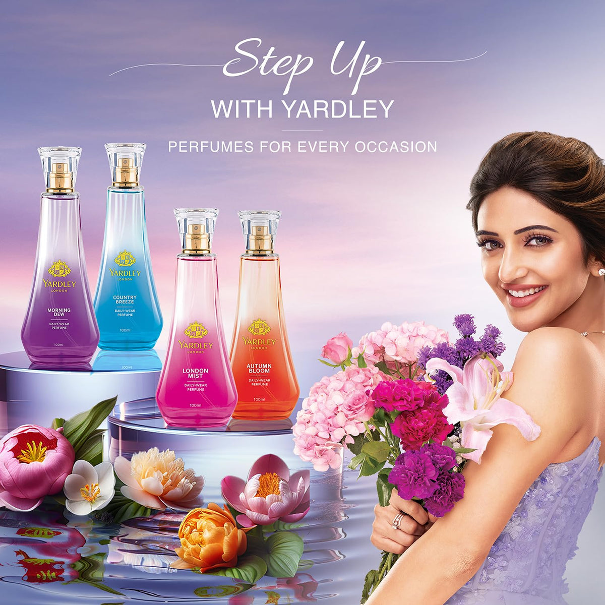 Yardley London Autumn Bloom Perfume Spray Floral Fruity Scent| 90% Naturally Derived| Plumeria & Orange Peony Perfume For Women| 100Ml Eau De Parfum (Edp)
