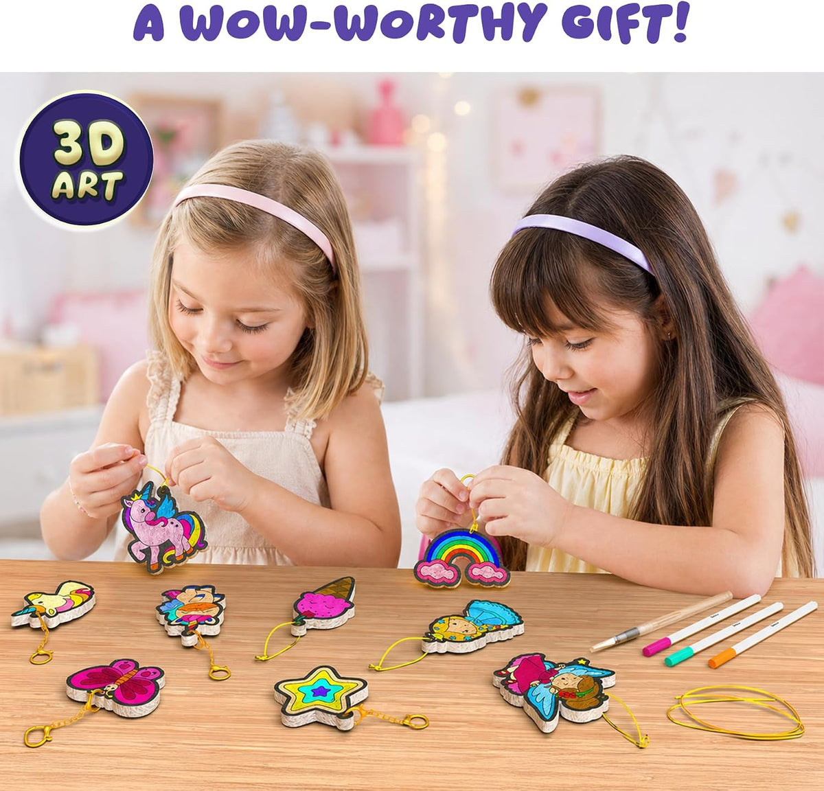 Skillmatics Aqua Puffs Unicorns, Art & Craft Gift for Kids, Paint by Number Princesses & Unicorns