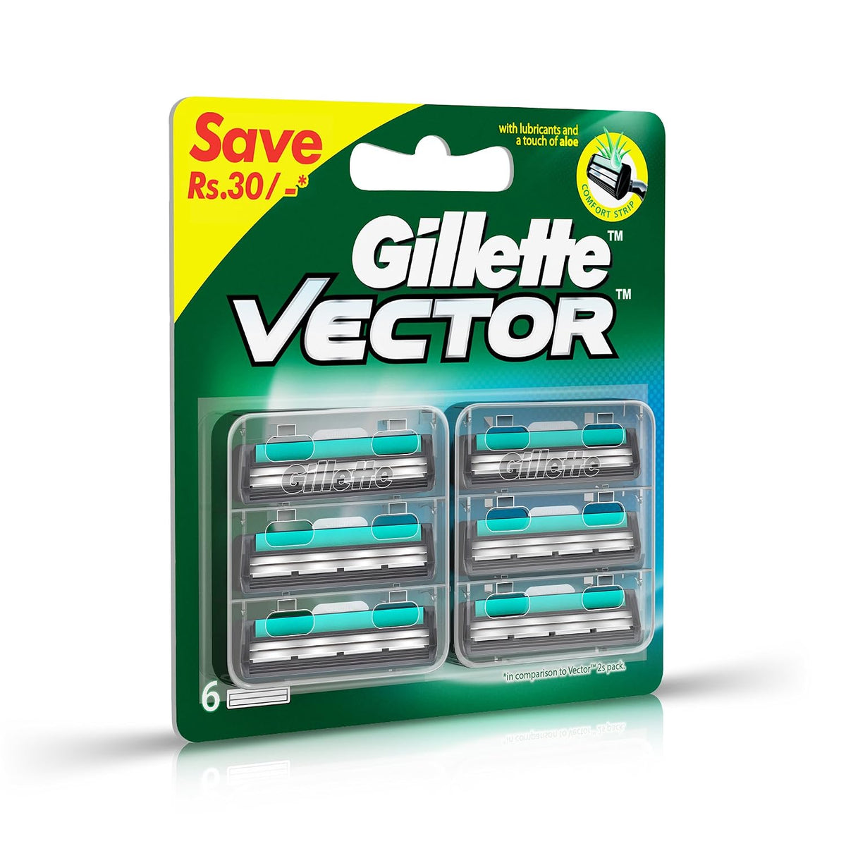 Gillette Classic Lemon Lime Pre Shave Foam - 196 Gm & Vector Plus Manual Shaving Razor Blades (Cartridge) - 6S Pack,For Men,1 Count Pre Shave Foam+Vector Plus M
