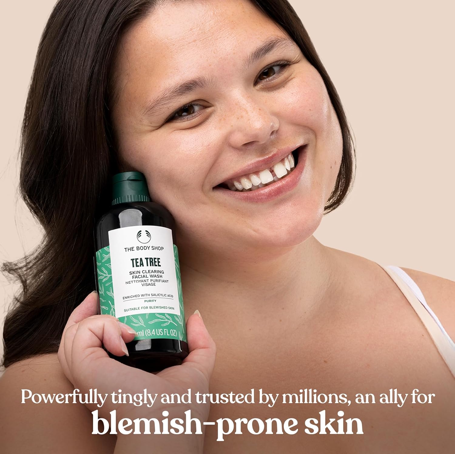 The Body Shop Tea Tree Skin Clearing Facial Wash – Purifying Vegan Face Wash For Oily, Blemished Skin – 8.4 oz