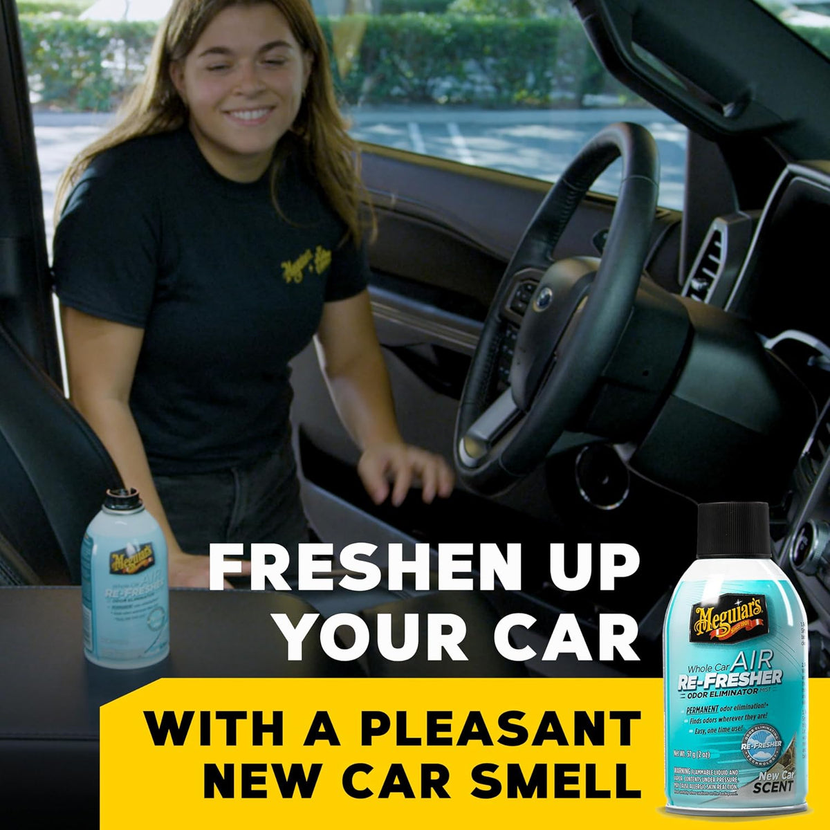 Meguiar's® Whole Car Air Re-Fresher | Eliminates permanent Odour | produces new car scent | One time solution for removing any strong odour