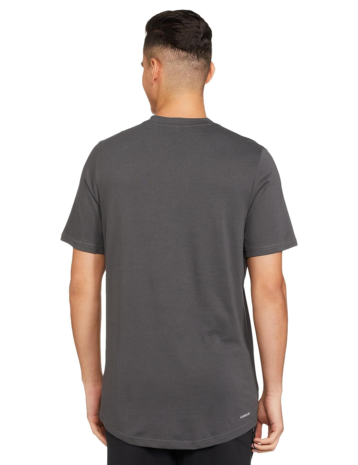adidas Men's Polyester Geometric Regular Fit T-Shirt XS TMDRGR/WHITE