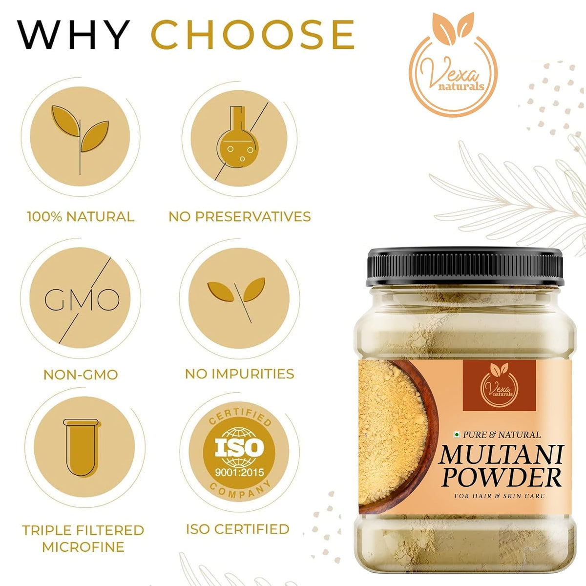 Multani Mitti Powder 400g | Natural Fuller's Earth for Face & Hair Packs | Deep Cleansing Clay for Face, Skin & Hair Care | DIY Beauty Masks | Pack of 1 400 g (