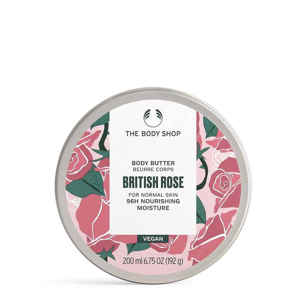 The Body Shop British Rose Body Butter – Nourishing & Moisturizing Skincare for Normal Skin – Vegan – 6.75 oz