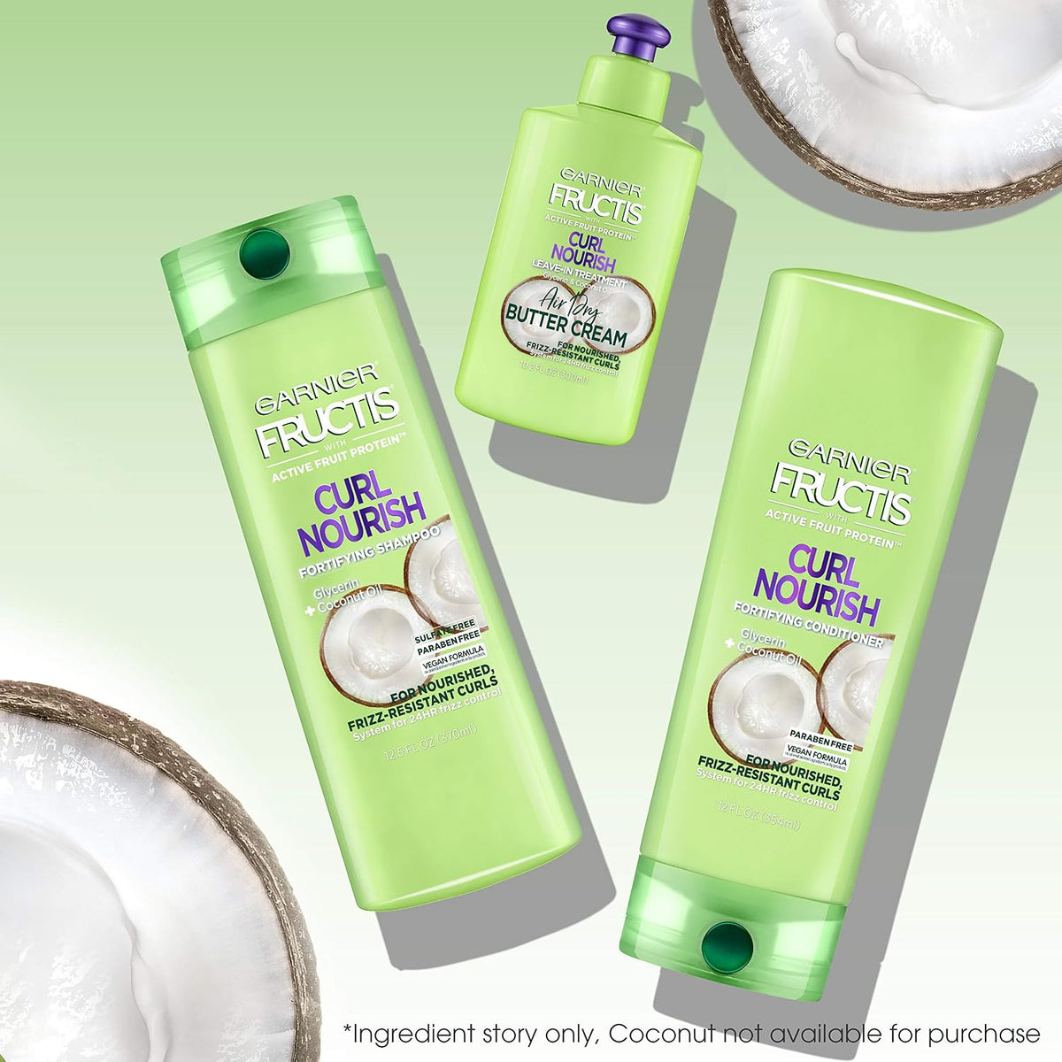 Garnier Hair Care Fructis Triple Nutrition Curl Nourish Conditioner, 12 Fl Oz