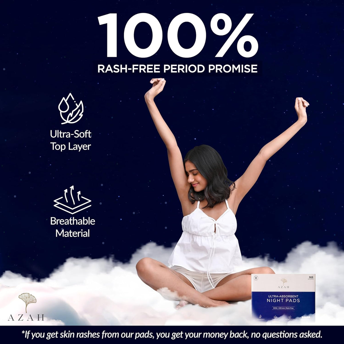 AZAH XXXL Sanitary Pads for Women for Heavy Flow | Pack of 12 Box of 12