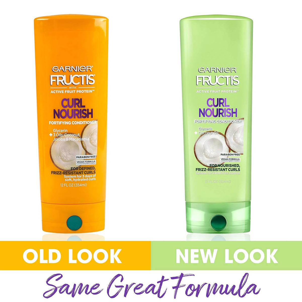 Garnier Hair Care Fructis Triple Nutrition Curl Nourish Conditioner, 12 Fl Oz