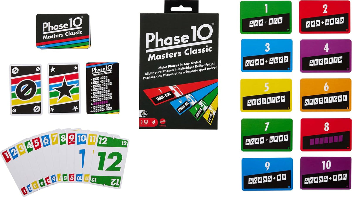 Mattel Games Phase 10 Masters Card Game from 7 Years