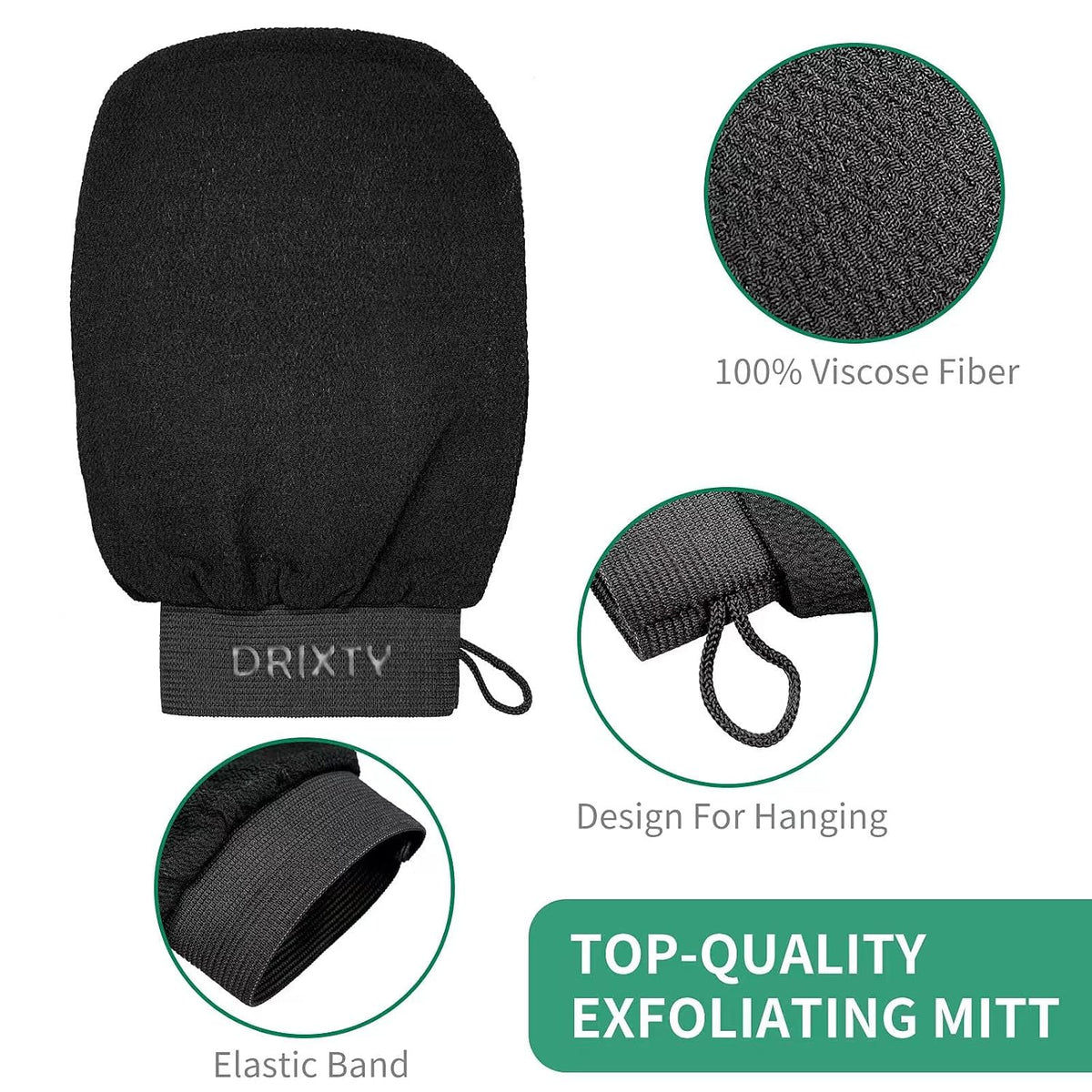 Exfoliating Body & Face Dead Skin Remover Body Scrubber Exfoliator Mitt for Use at Shower or Bath – Korean Style Exfoliating Women & Men Washcloth (Pack of 1) (