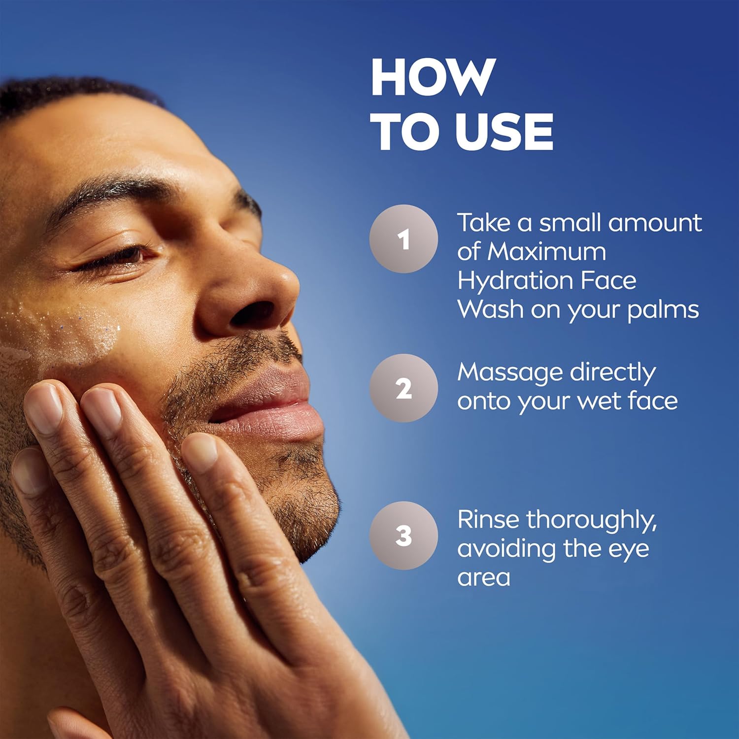NIVEA MEN Maximum Hydration Face Wash, Face Wash with Provitamin B5 and Aloe Vera, Refreshes and Cleanses without Drying, 5 Fl Oz Tube