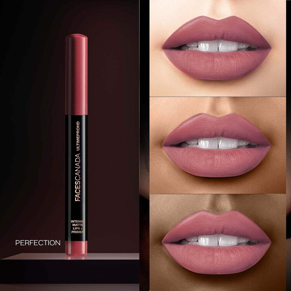 FACESCANADA Hd Intense Matte Lipstick, Feather Light Comfort, 10 Hrs Stay, Primer Infused, Flawless Hd Finish, Made In Germany, Brown, Red, Pink, Purple, Nude L