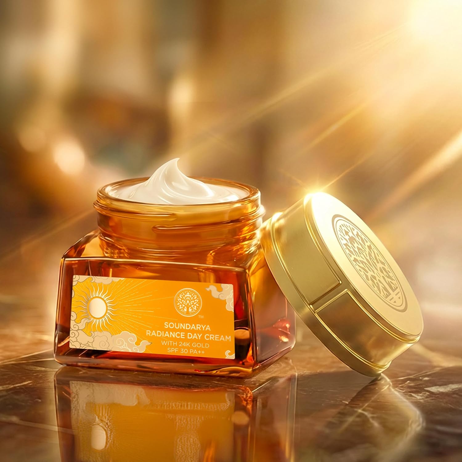 Forest Essentials Bestselling Soundarya Radiance Day Cream with 24K Gold & SPF 30 PA++ | Anti Ageing Moisturiser for Glowing Skin | For all skin types