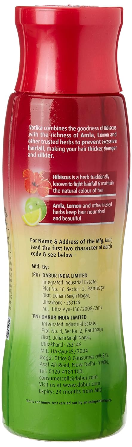 Dabur Vatika Enriched Coconut Hair Oil with Hibiscus | Helps Control Hair Fall | Promotes Thick, Long & Healthy Hair | Deep Scalp Nourishment