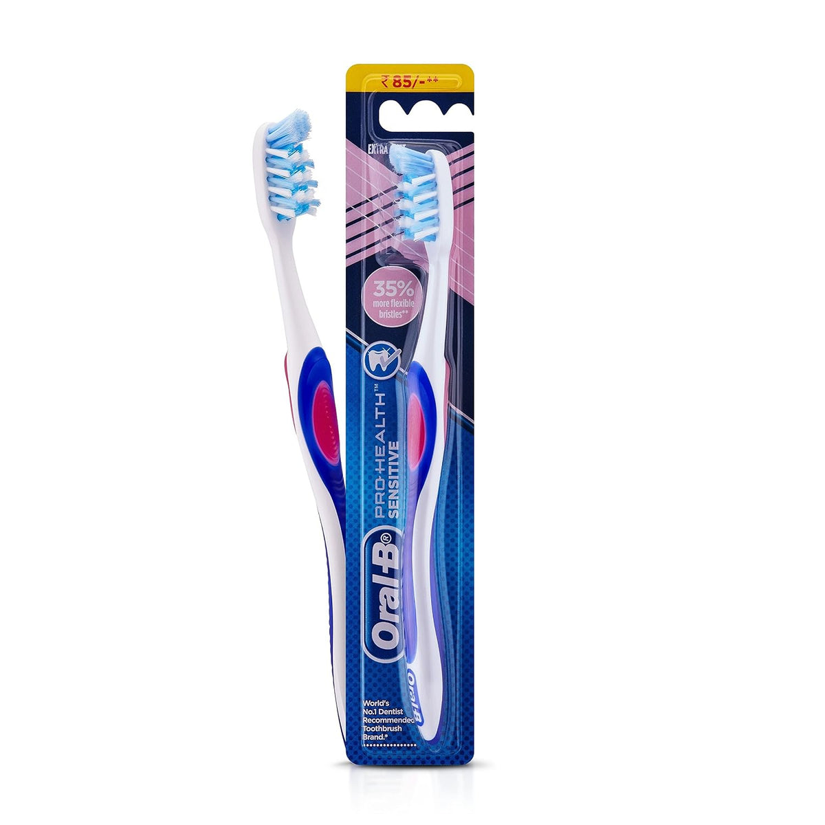 Oral-B Crisscross Sensitive Ultrathin Extra Soft toothbrush For Adults, Extra Soft Bristles, Gentle Yet effective clean, Oral B Dentist Recommended Brand (Pakc